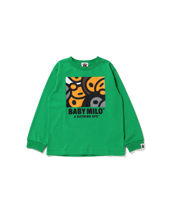 T Shirts Bape All Milo Mix L/S Menthe Enfant | OWQ-73159453