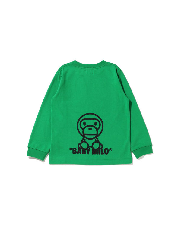 T Shirts Bape All Milo Mix L/S Menthe Enfant | OWQ-73159453