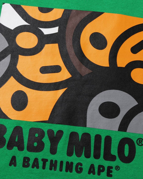 T Shirts Bape All Milo Mix L/S Menthe Enfant | OWQ-73159453