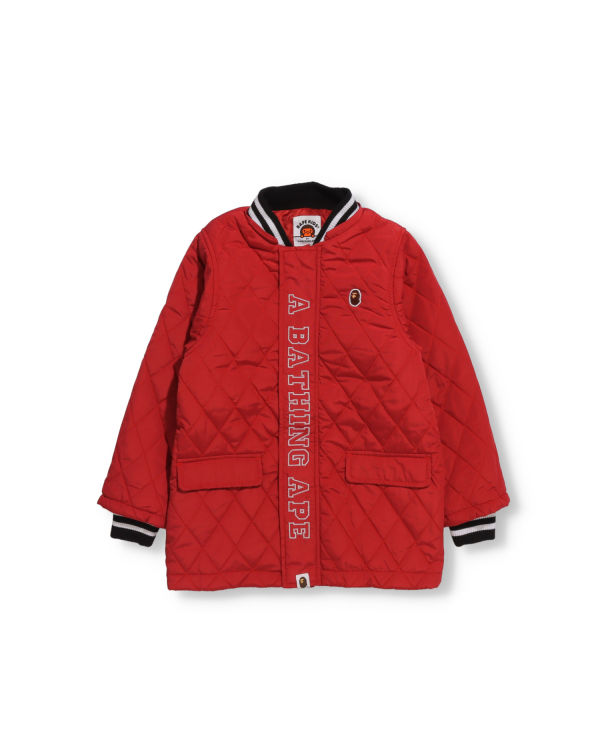 Vestes Bape Quilting Rouge Clair Enfant | OHJ-64801785