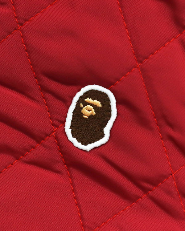 Vestes Bape Quilting Rouge Clair Enfant | OHJ-64801785