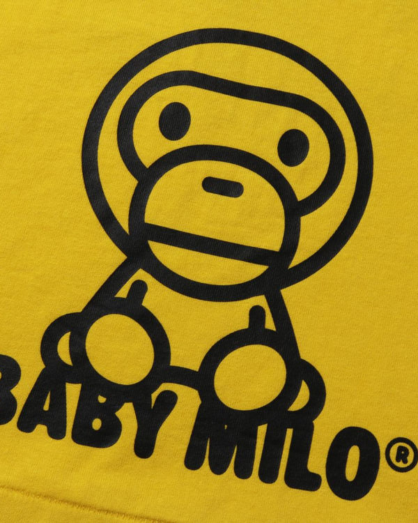 T Shirts Bape All Milo Mix L/S Jaune Enfant | VIT-08792940