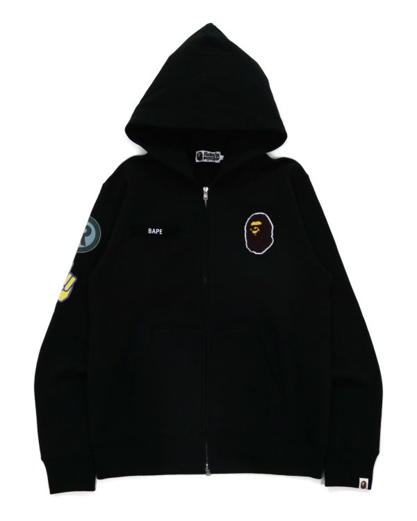 Sweat à Capuche Bape Military Patch Heavy Weight Noir Homme | WVV-67841644