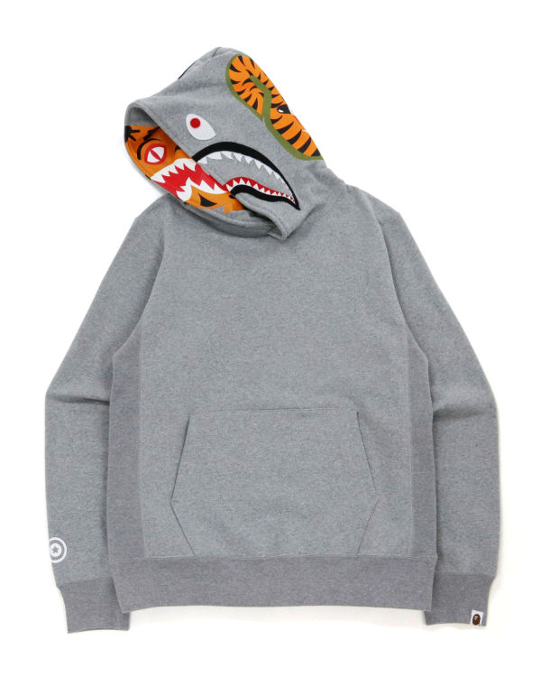 Sweat à Capuche Bape Shark Inside Tiger Pullover Grise Homme | YRH-08835499