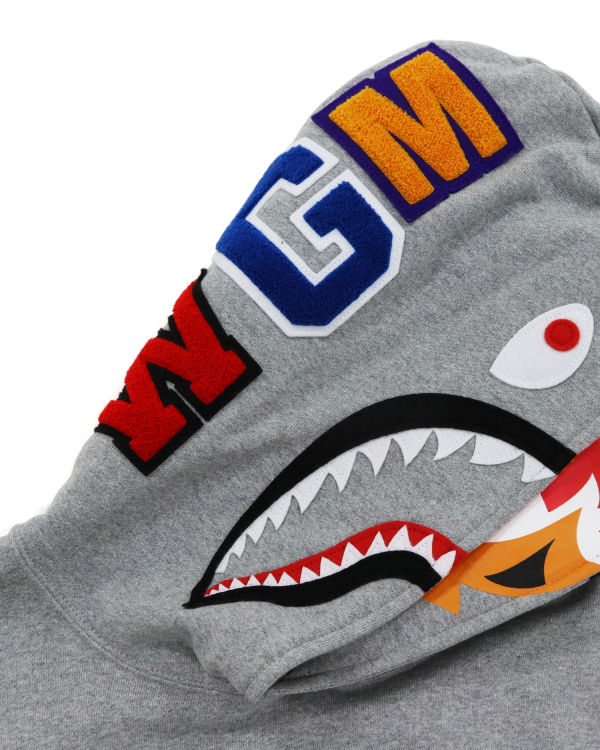 Sweat à Capuche Bape Shark Inside Tiger Pullover Grise Homme | YRH-08835499