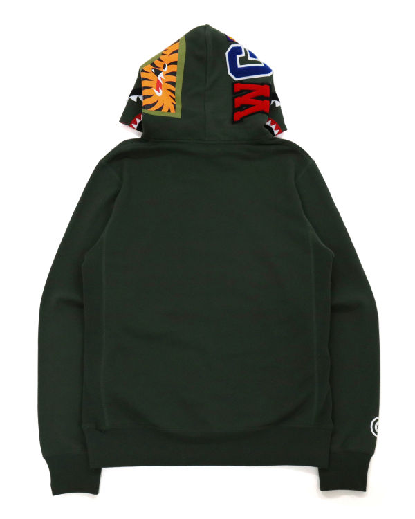 Sweat à Capuche Bape Shark Inside Tiger Pullover Vert Foncé Homme | FXK-63955729