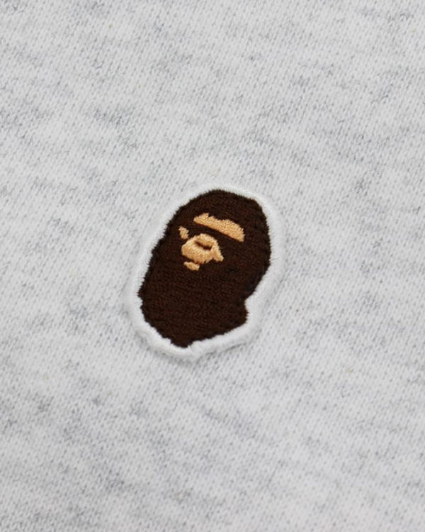 Sweat à Capuche Bape Ape Head One Point Relaxed hooded Grise Clair Homme | UOA-48978547