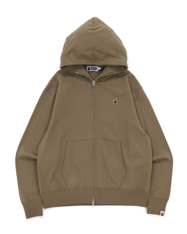 Sweat à Capuche Bape Ape Head One Point Relaxed hooded Grise Marron Homme | MBU-21539015