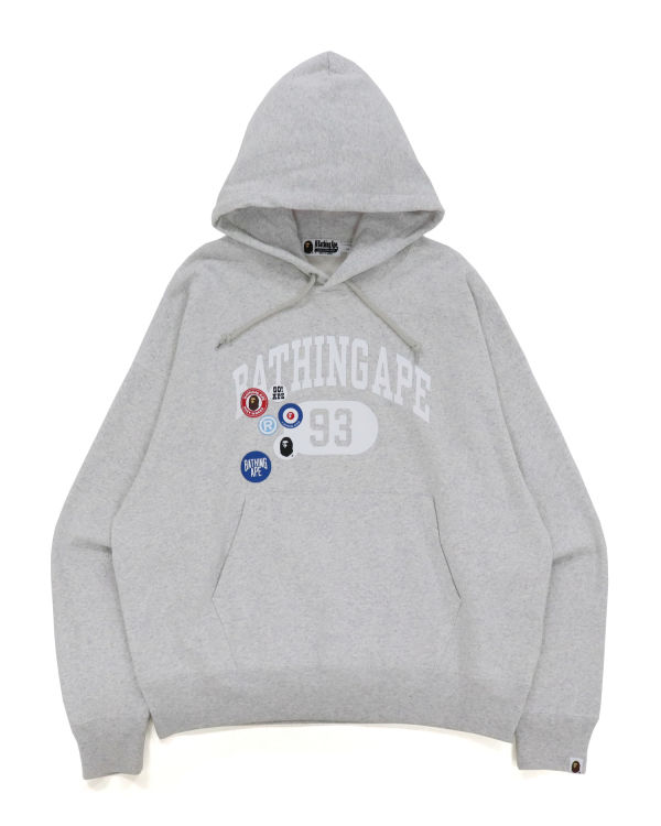 Sweat à Capuche Bape Badge Motif Loose Fit Pullover Grise Homme | VEW-36712480