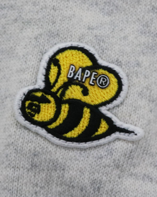 Sweat à Capuche Bape Badge Motif Loose Fit Pullover Grise Homme | VEW-36712480