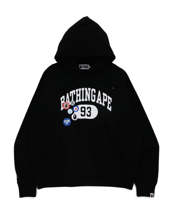 Sweat à Capuche Bape Badge Motif Loose Fit Pullover Noir Homme | ZIO-19393197