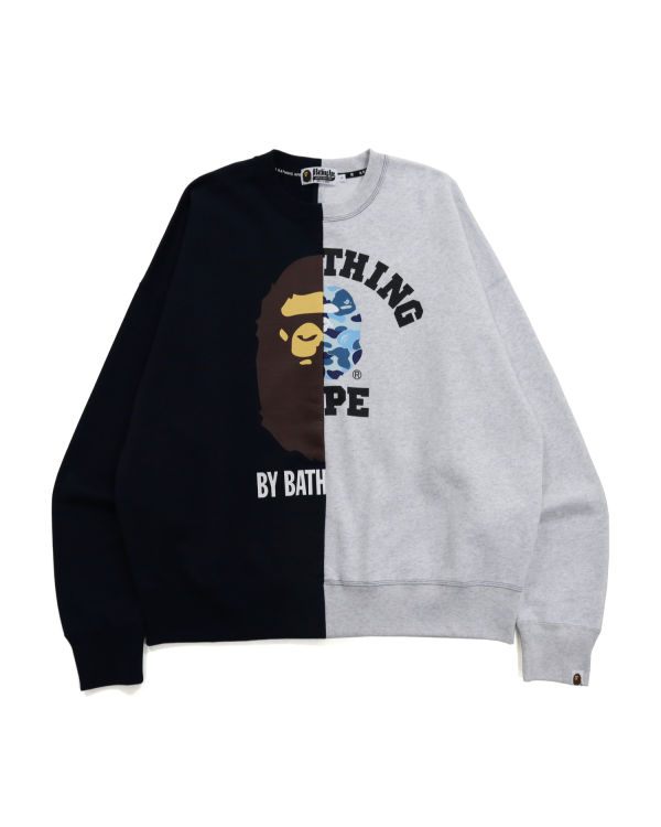 Sweats Bape College & By Bathing Loose Fit Bleu Marine Bleu Homme | BII-66431378