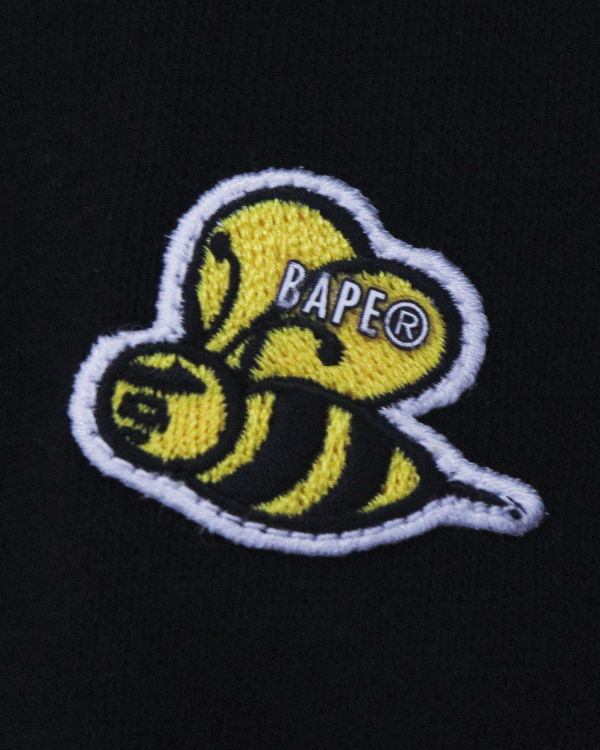 Sweat à Capuche Bape Badge Motif Loose Fit Pullover Noir Homme | ZIO-19393197