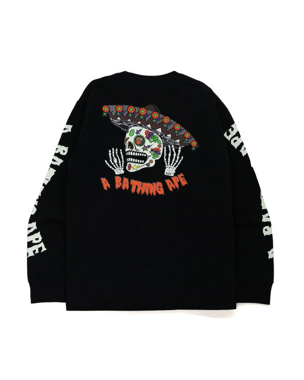 Sweats Bape Halloween Skull Glow In The Dark Long Sleeve Noir Homme | FXN-00834808