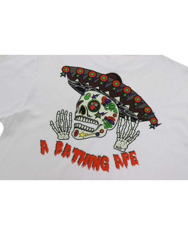 Sweats Bape Halloween Skull Glow In The Dark Long Sleeve Blanche Homme | MIY-63849282