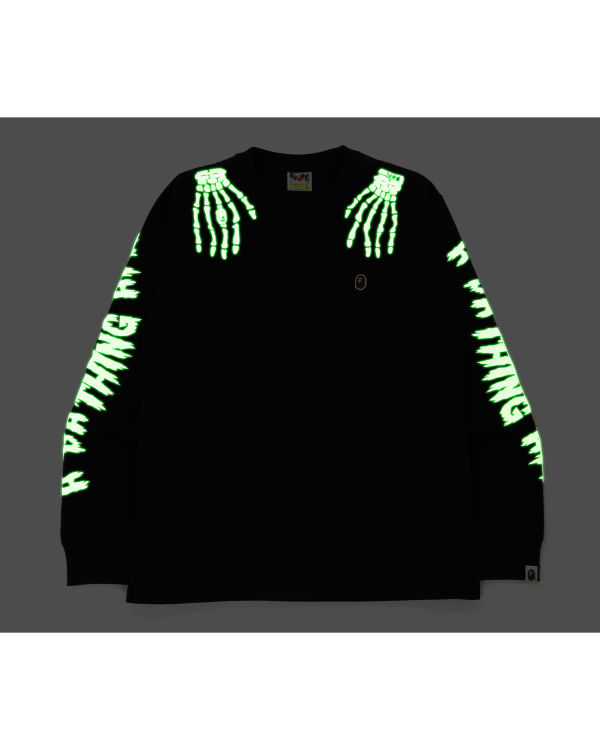 Sweats Bape Halloween Skull Glow In The Dark Long Sleeve Noir Homme | FXN-00834808