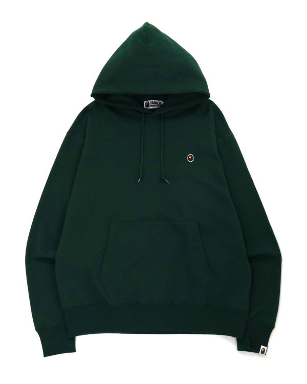 Sweat à Capuche Bape Ape Head One Point Relaxed Fit L/S Vert Foncé Homme | OSH-06102892