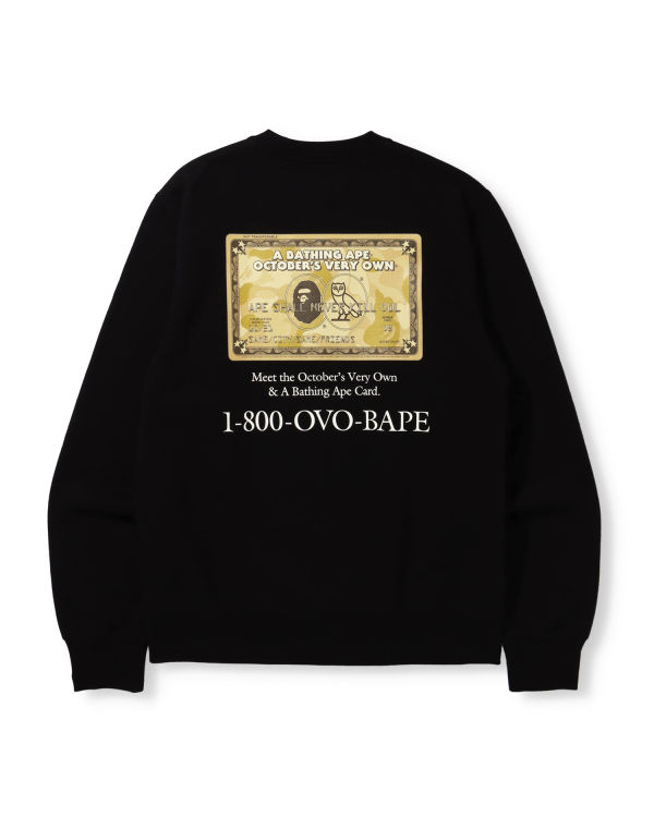 Sweats Bape X OVO Card Crew Neck Noir Homme | VXY-96268378