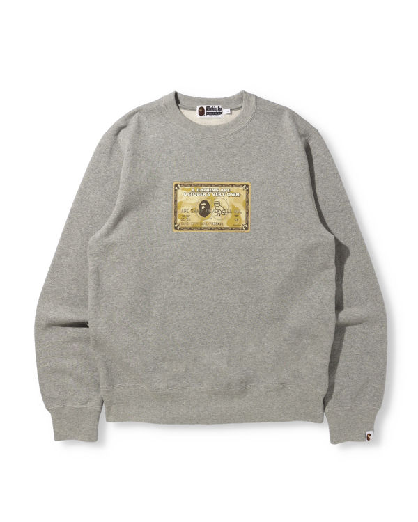 Sweats Bape X OVO Card Crew Neck Grise Homme | HQI-88235092