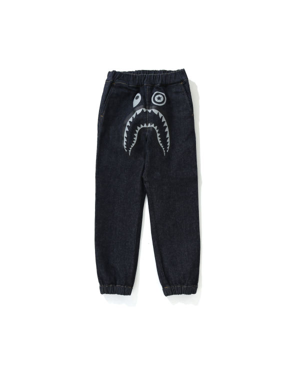 Pantalon Jogging Bape Shark Denim Bleu Enfant | YKX-67059476