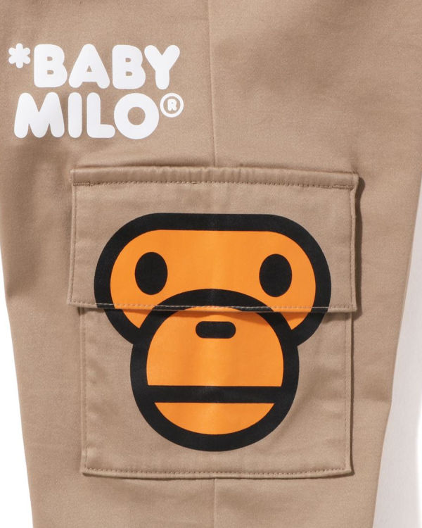 Pantalon Bape Milo Side Pocket Face Beige Enfant | FSV-16681873