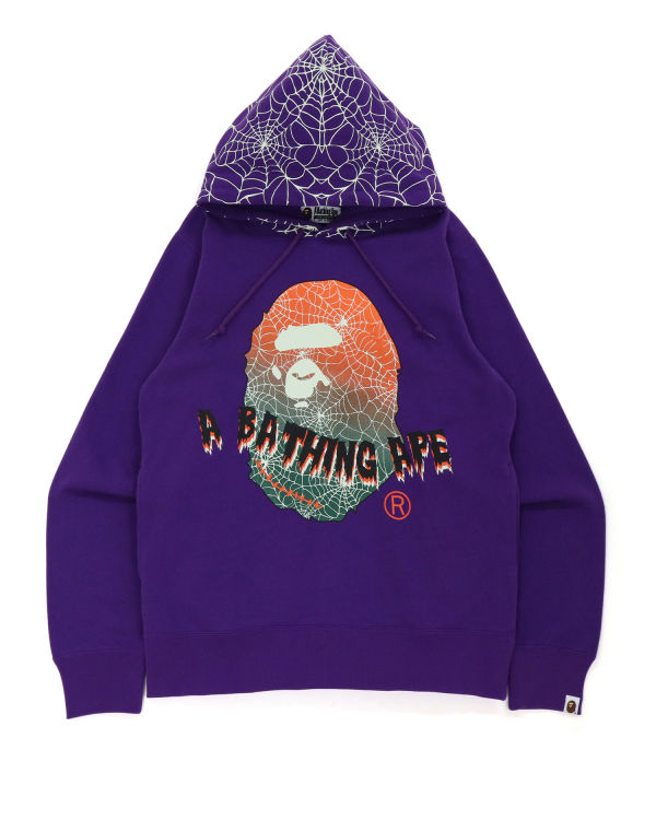 Sweat à Capuche Bape Halloween Ape Head Glow In The Dark Pullover Violette Homme | JKQ-95540658