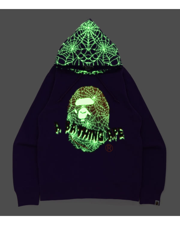 Sweat à Capuche Bape Halloween Ape Head Glow In The Dark Pullover Violette Homme | JKQ-95540658