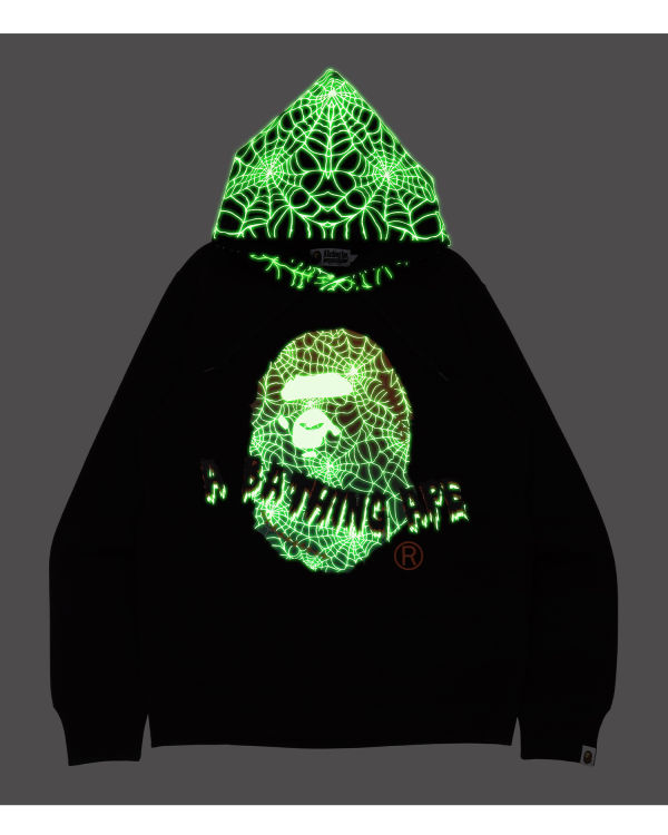 Sweat à Capuche Bape Halloween Ape Head Glow In The Dark Pullover Noir Homme | STL-26846389