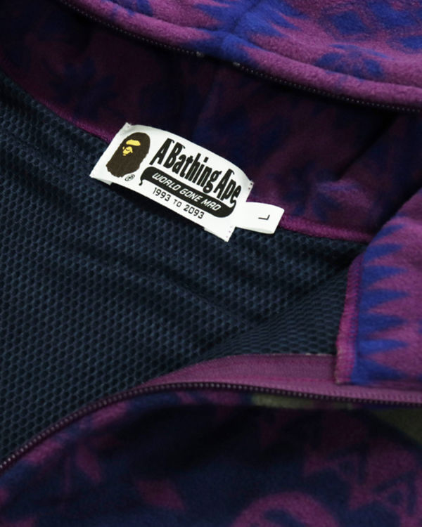 Sweat à Capuche Bape Snow Pattern Relaxed Fit Full Zip Violette Homme | XRH-13602331