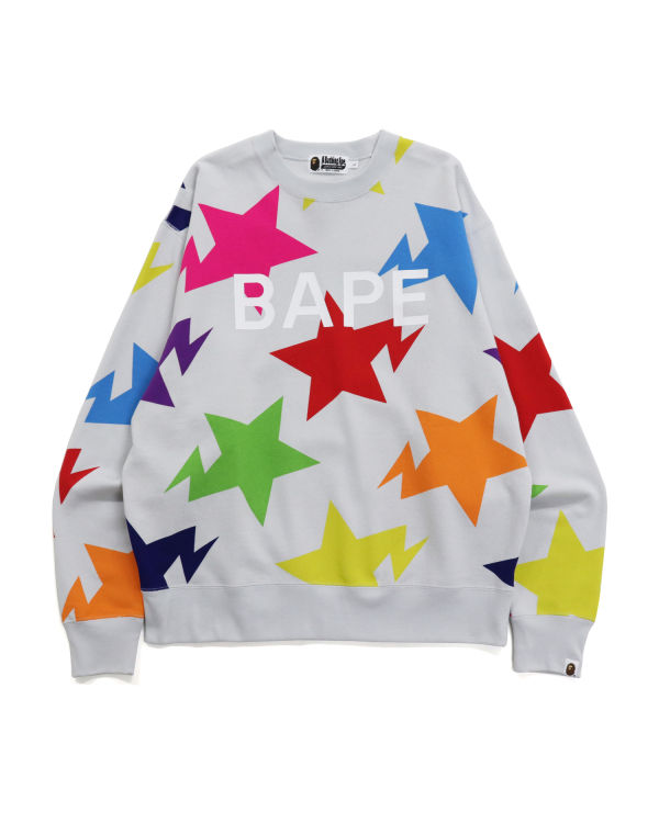 Sweats Bape STA Pattern Relaxed Fit Crewneck Multicolore Homme | MOY-36644476