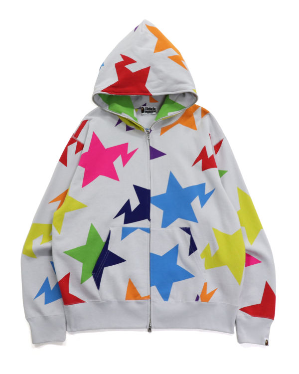 Sweat à Capuche Bape STA Pattern Relaxed Fit Full Zip Multicolore Homme | PJT-69647347