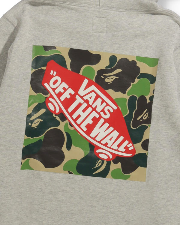 Sweat à Capuche Bape X Vans Pullover Grise Homme | SJF-35678664