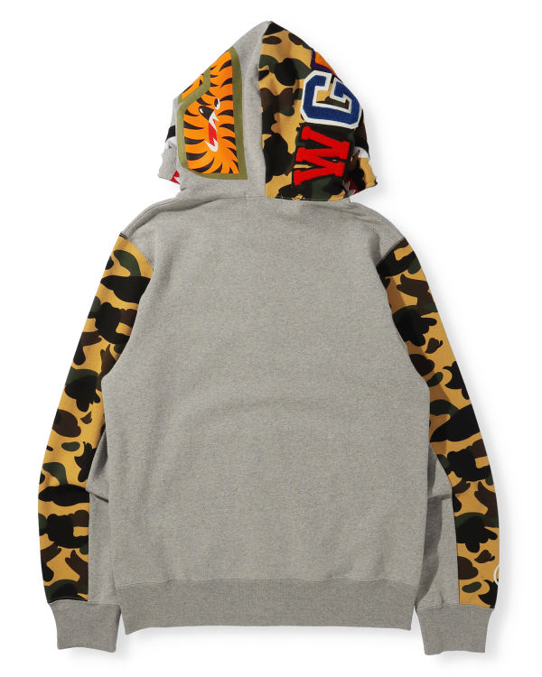 Sweat à Capuche Bape 1st Camo Shark Full Zip Grise Homme | FJE-72705321