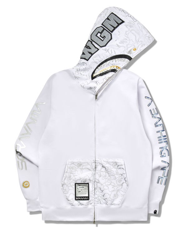 Sweat à Capuche Bape X Hajime Sorayama Shark Full Zip Blanche Homme | SZU-19598143