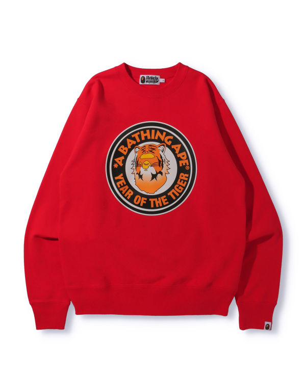 Sweats Bape Year Of The Tiger Crewneck Rouge Clair Homme | HLH-44901422