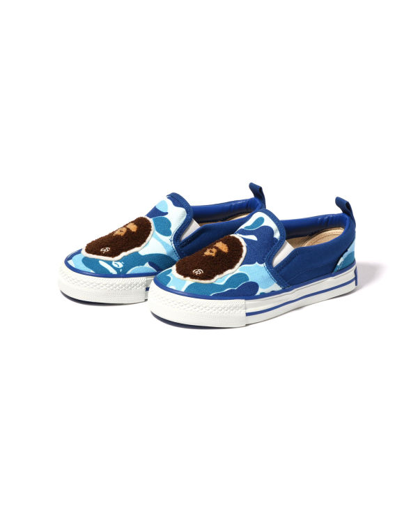 Mocassin Bape ABC Camo Ape Head Patch Bleu Enfant | MAU-52313673