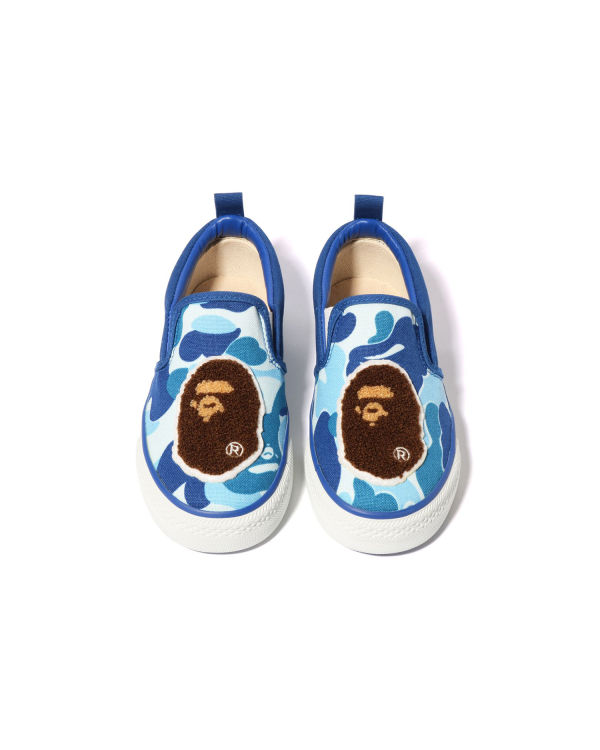 Mocassin Bape ABC Camo Ape Head Patch Bleu Enfant | MAU-52313673