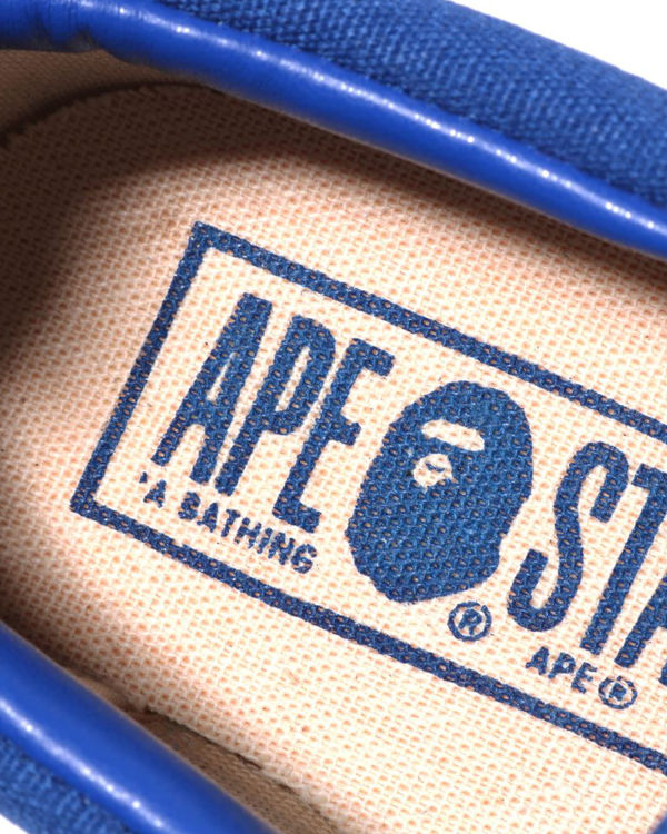 Mocassin Bape ABC Camo Ape Head Patch Bleu Enfant | MAU-52313673