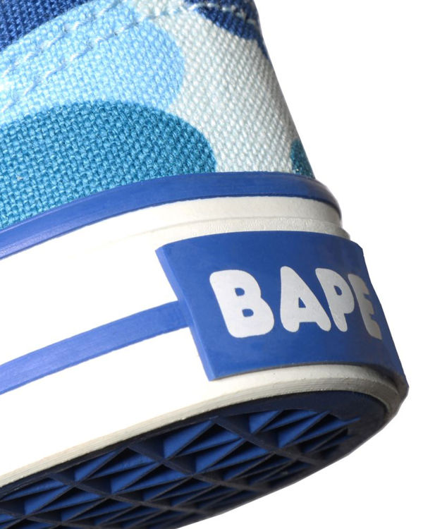 Mocassin Bape ABC Camo Ape Head Patch Bleu Enfant | MAU-52313673