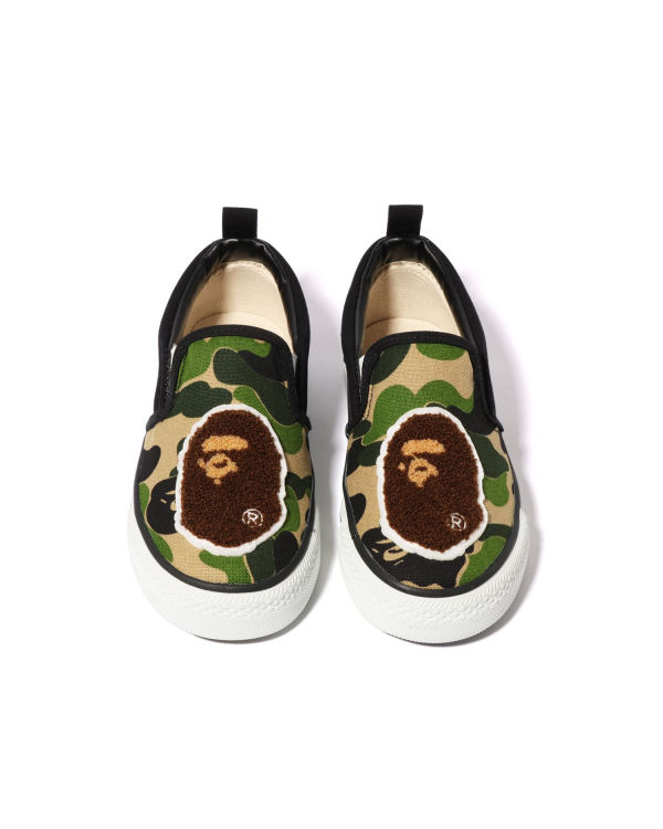 Mocassin Bape ABC Camo Ape Head Patch Vert Enfant | FHX-18986693