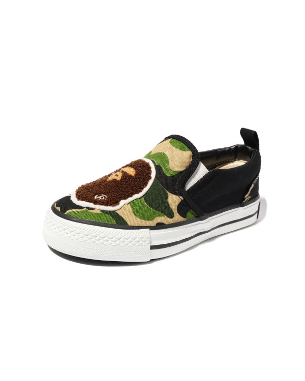 Mocassin Bape ABC Camo Ape Head Patch Vert Enfant | FHX-18986693