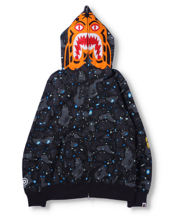 Sweat à Capuche Bape Space Camo Tiger Full Zip Noir Homme | HKX-57333481