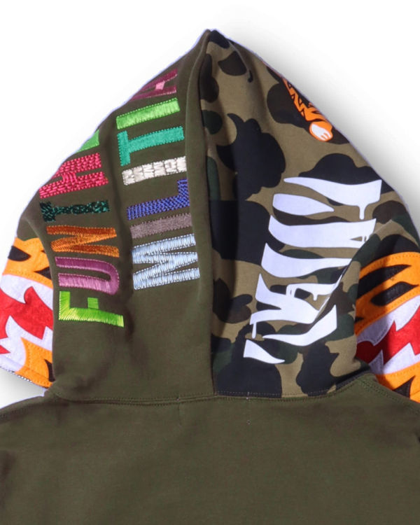 Sweat à Capuche Bape Tiger Full Zip Vert Homme | WNR-34350713