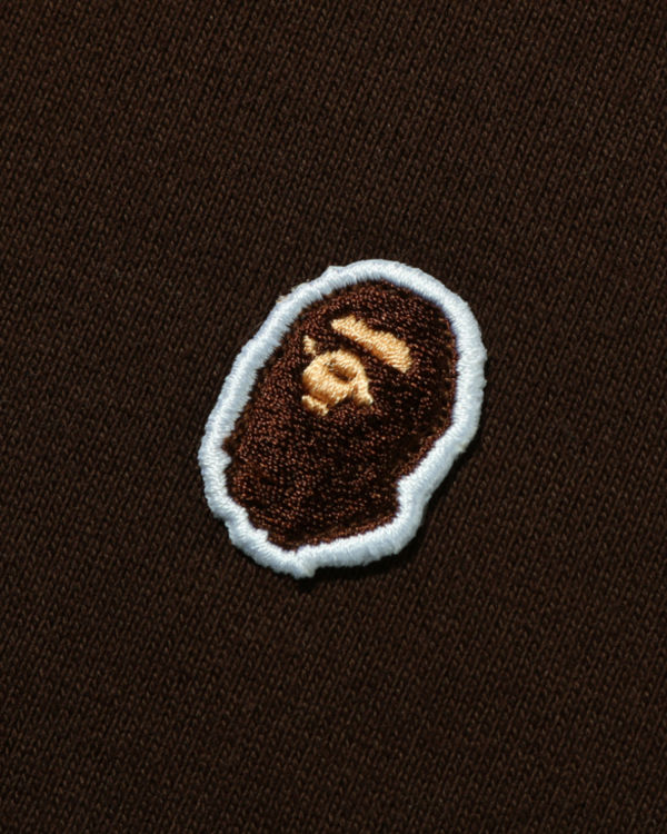 Sweat à Capuche Bape Ape Head One Point Relaxed Fit Pullover Marron Homme | ZKQ-62510200