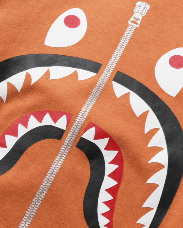 Sweats Bape Shark Crewneck Orange Homme | IJV-46236719