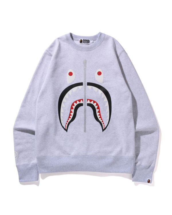 Sweats Bape Shark Crewneck Grise Homme | XEM-15252249