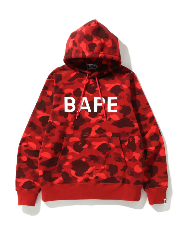 Sweat à Capuche Bape Color Camo Pullover Rouge Clair Homme | IIT-37322085