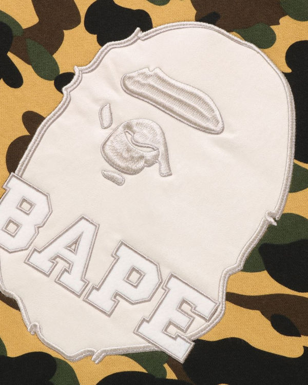 Sweats Bape 1st Camo Crewneck Jaune Homme | FXN-08170555