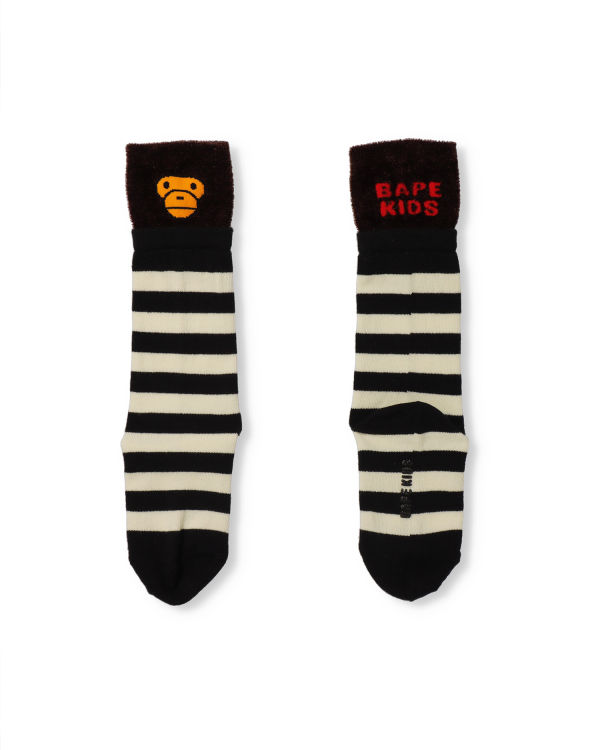 Chaussettes Bape Milo Layered Noir Enfant | PRC-26392566