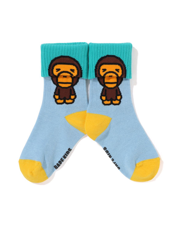 Chaussettes Bape Milo Cuffs Bleu Clair Enfant | IMA-20356389